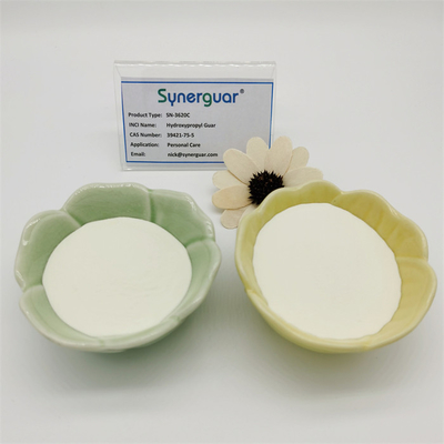 Главная Hydroxypropyl камедь Guar с верхним качеством имеет среднюю выкостность и высокую прозрачность для личной заботы