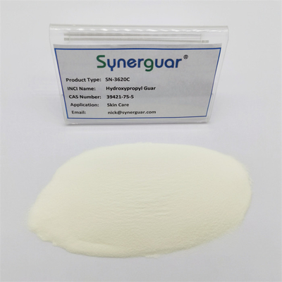 Главная Hydroxypropyl камедь Guar с верхним качеством имеет среднюю выкостность и высокую прозрачность для заботы кожи