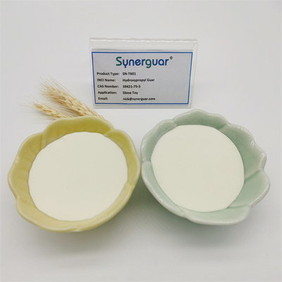Главная Hydroxypropyl камедь Guar с верхним качеством имеет высокую степень замещения и высокой прозрачности для игрушки шлама